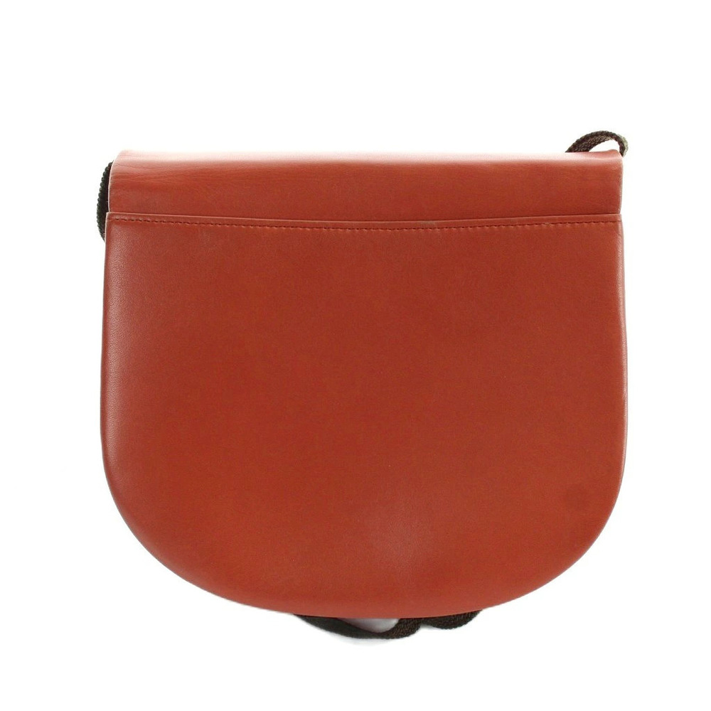 Saint Laurent Yves Shoulder Bag Crossbody Leather Trim Orange MQ